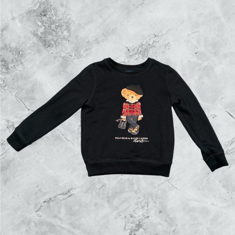 Ralph Lauren Kids Black Bear Graphic Sweatshirt